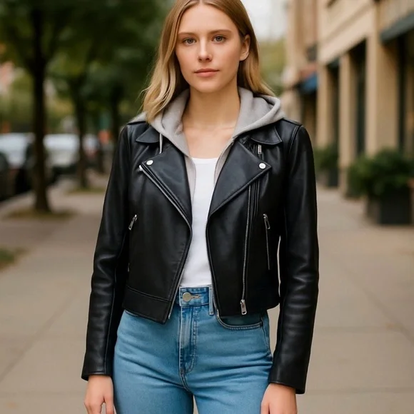 NWT BlankNYC Meant To Be Moto Jacket (missing hood) - Picture 2 of 10